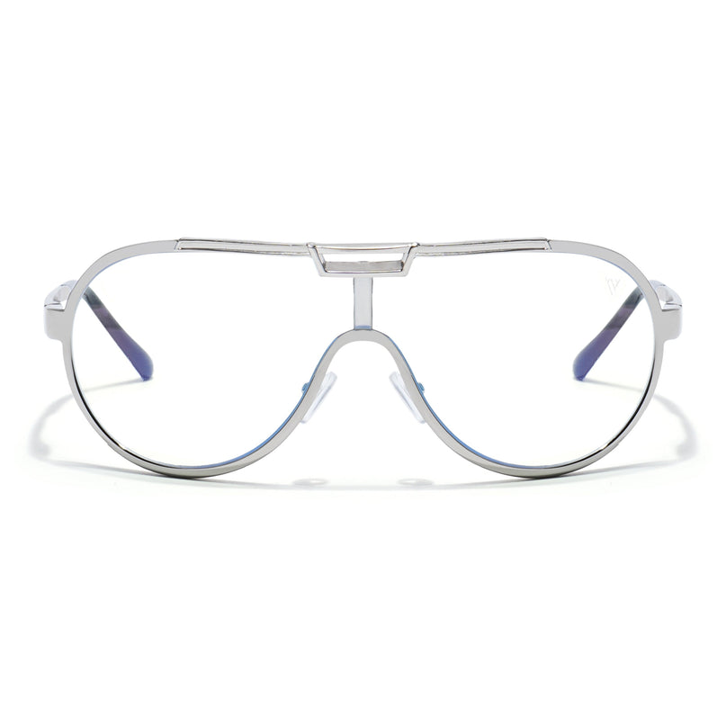 Voyage Silver Wrap Around Eyeglasses for Men & Women - MG5591-C2