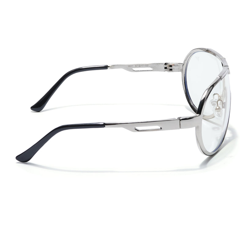 Voyage Silver Wrap Around Eyeglasses for Men & Women - MG5591-C2