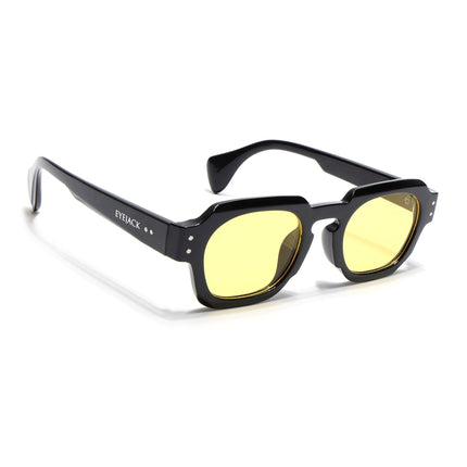 Milan - Black Round Sunglasses I Yellow Lense (3717CL991)