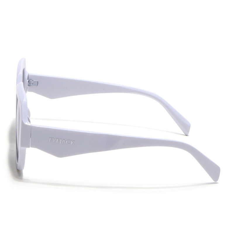 Eyejack White Oversize Sunglasses for Women (3732CL997)