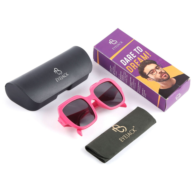 Eyejack Red Oversize Sunglasses for Women (3732CL998)