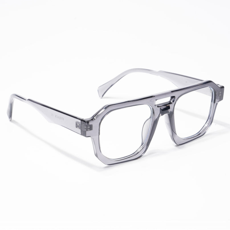 Eyejack Grey Square Eyeglasses for Men & Women (3753CL511-C2)
