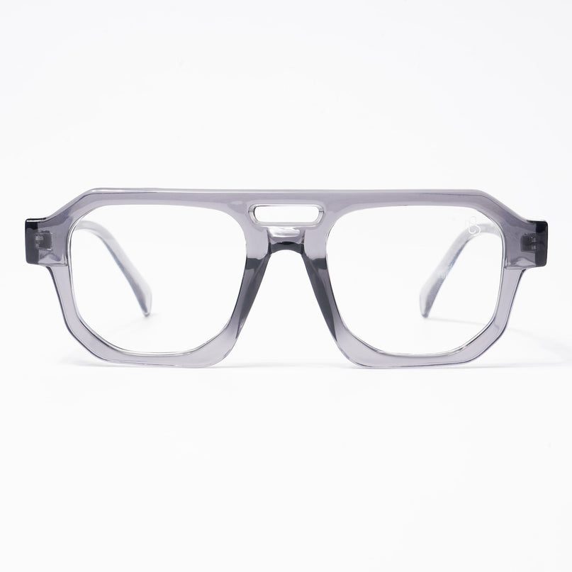 Eyejack Grey Square Eyeglasses for Men & Women (3753CL511-C2)