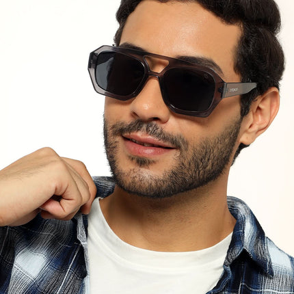 Eyejack Grey Wayfarer Sunglasses for Men & Women (3761CL1005)
