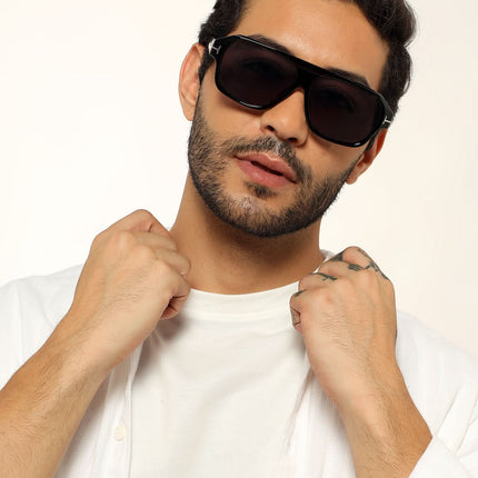 BEAM - Shine Black Square Sunglasses I 3793CL512-C1