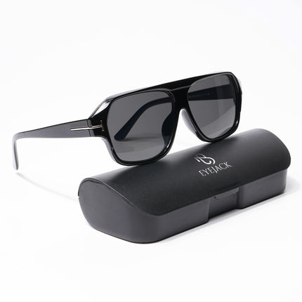BEAM - Shine Black Square Sunglasses I 3793CL512-C1