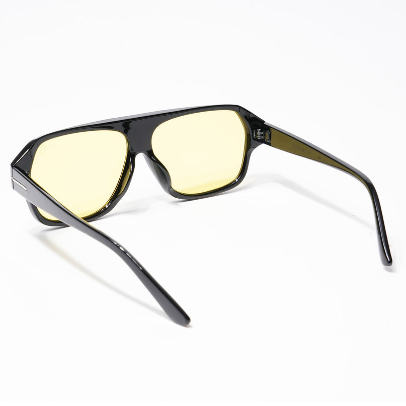 BEAM - Shine Black Square Sunglasses I Yellow Lens - 3793CL514-C3