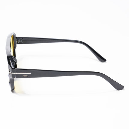 BEAM - Shine Black Square Sunglasses I Yellow Lens - 3793CL514-C3