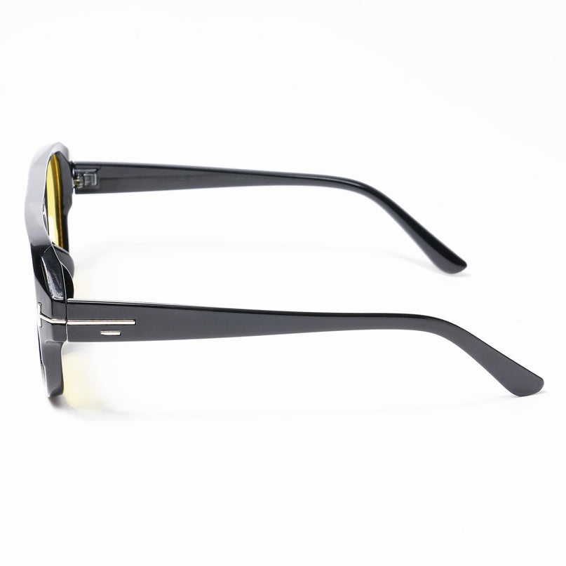 BEAM - Shine Black Square Sunglasses I Yellow Lens - 3793CL514-C3