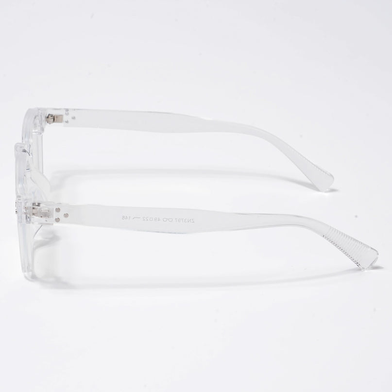 Eyejack Transparent Square Eyeglasses for Men & Women (3797CL523-C3)