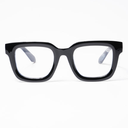 Cubix - Shine Black Square Eyeglasses I Transparent Lens (3803CL529-C1)