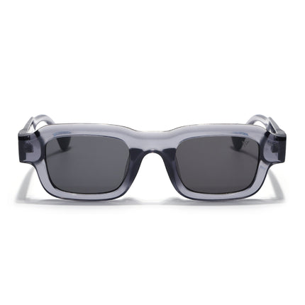 Square Sunglasses for Men & Women (Black Lens | Grey Frame - MG7156)