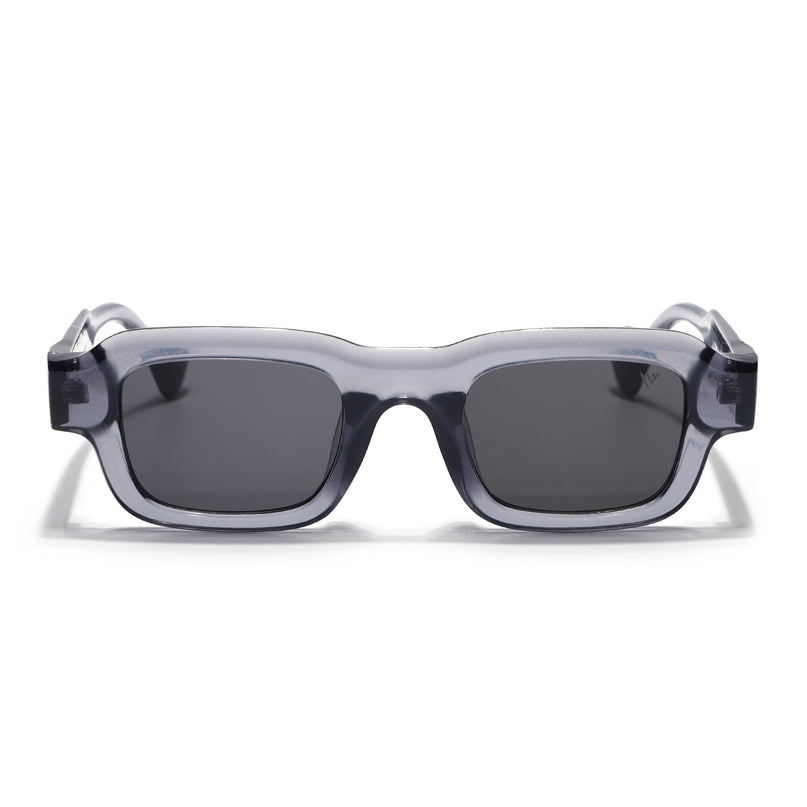Square Sunglasses for Men & Women (Black Lens | Grey Frame - MG7156)