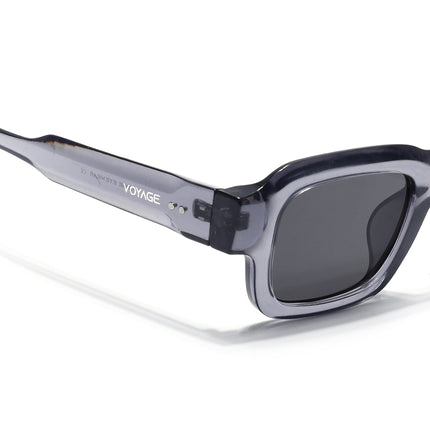 Square Sunglasses for Men & Women (Black Lens | Grey Frame - MG7156)