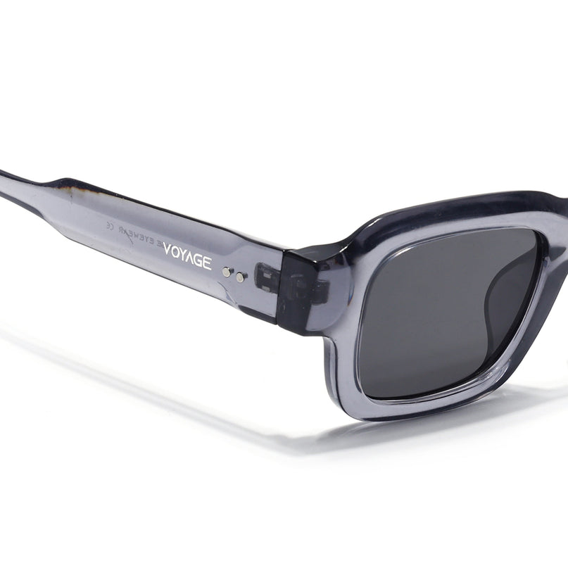 Square Sunglasses for Men & Women (Black Lens | Grey Frame - MG7156)