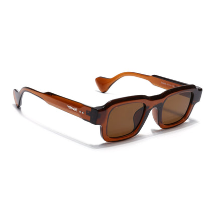 Square Sunglasses for Men & Women (Brown Lens | Brown Frame - MG7157)