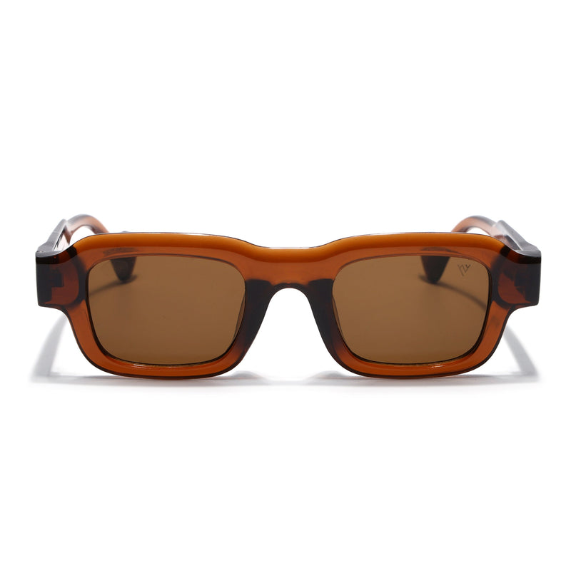 Square Sunglasses for Men & Women (Brown Lens | Brown Frame - MG7157)
