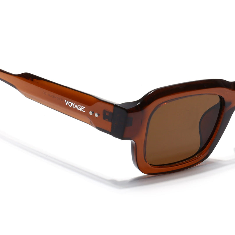 Square Sunglasses for Men & Women (Brown Lens | Brown Frame - MG7157)