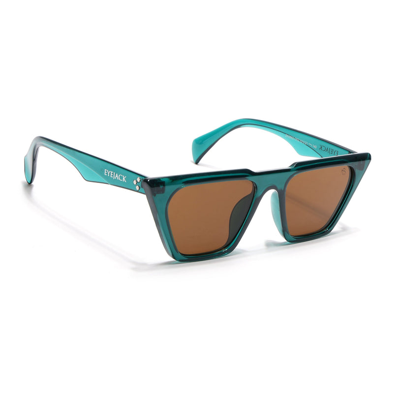 Eyejack Green Cateye Sunglasses for Women (3863CL1017)