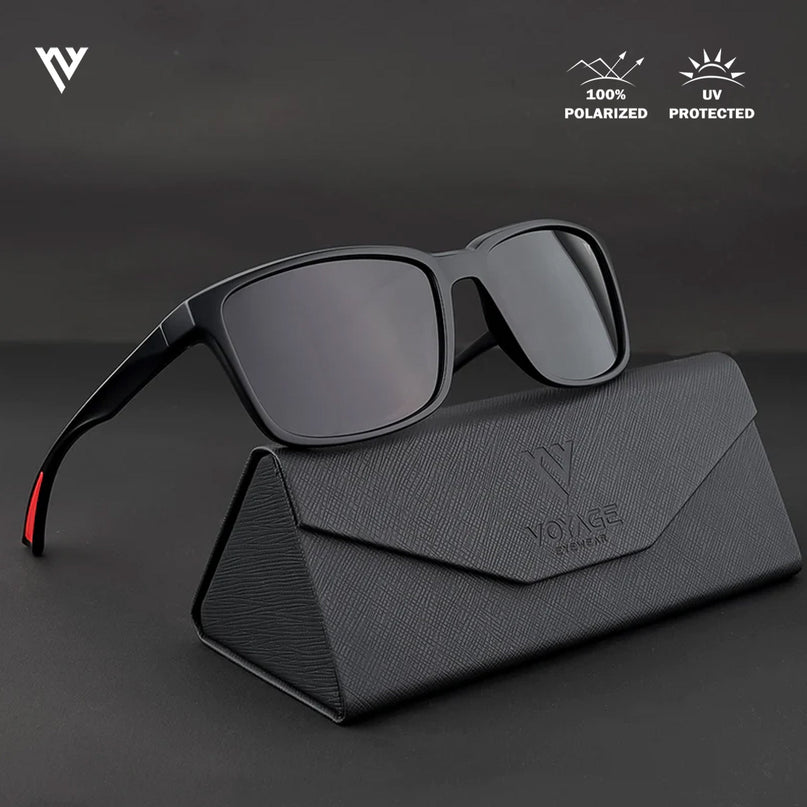 Terra | Wayfarer Matt Black Wayfarer Polarized Sunglasses - PMG3963