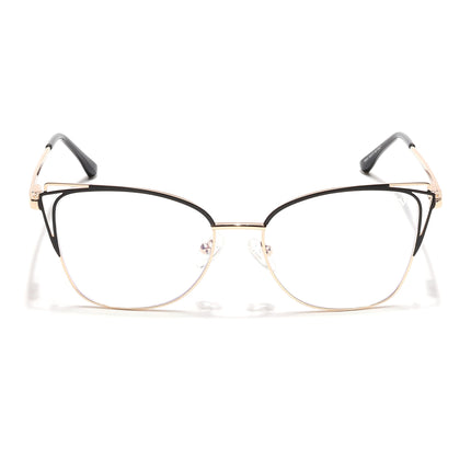 Voyage Glam Golden & Black Cateye Eyeglasses for Women - MG6535-C1