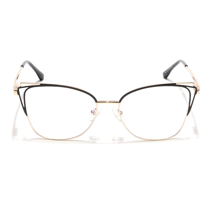 Voyage Glam Golden & Black Cateye Eyeglasses for Women - MG6535-C1