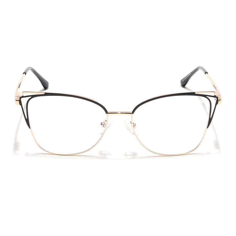 Voyage Glam Golden & Black Cateye Eyeglasses for Women - MG6535-C1