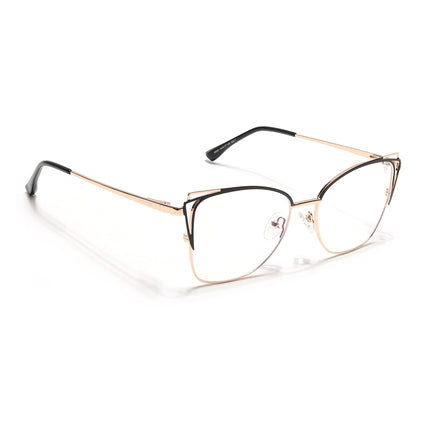 Voyage Glam Golden & Black Cateye Eyeglasses for Women - MG6535-C1