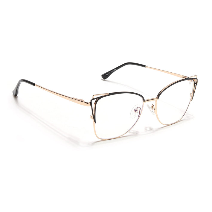 Voyage Glam Golden & Black Cateye Eyeglasses for Women - MG6535-C1