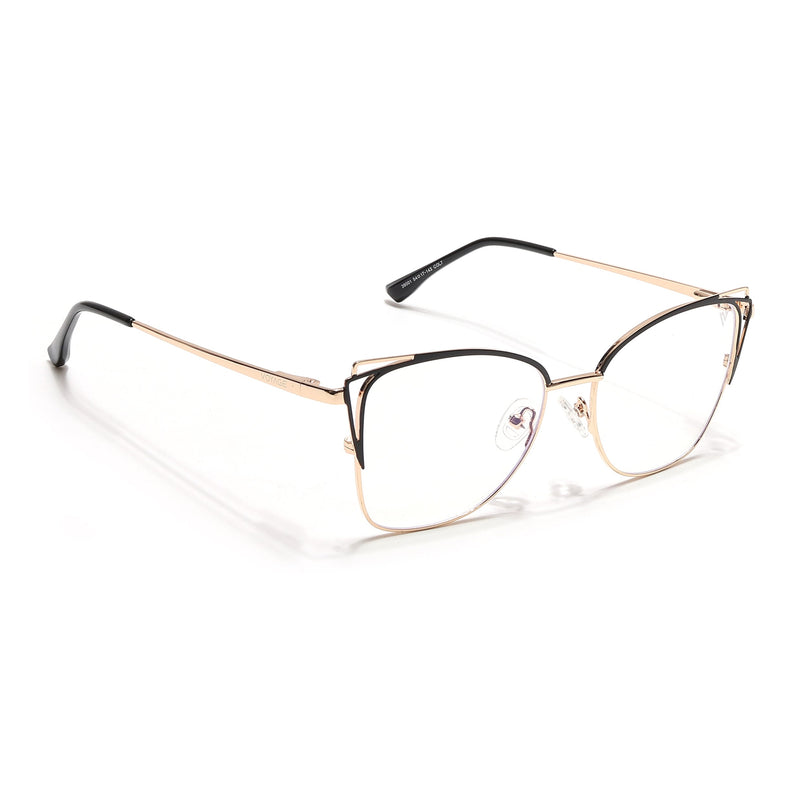 Voyage Glam Golden & Black Cateye Eyeglasses for Women - MG6535-C1