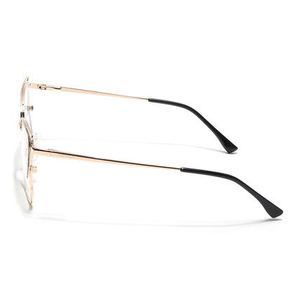 Voyage Glam Golden & Black Cateye Eyeglasses for Women - MG6535-C1
