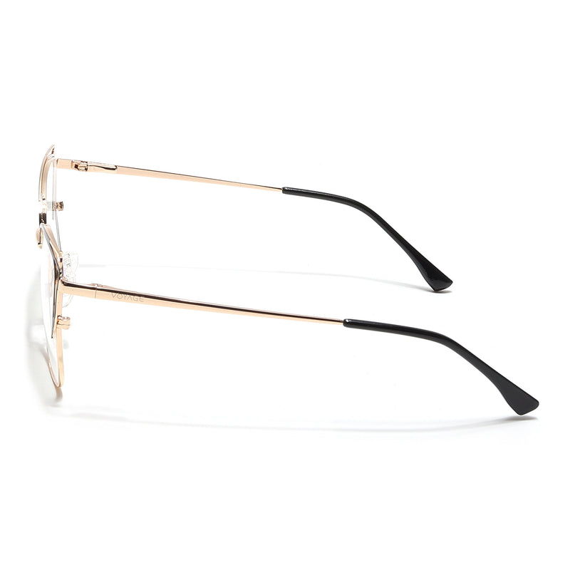 Voyage Glam Golden & Black Cateye Eyeglasses for Women - MG6535-C1