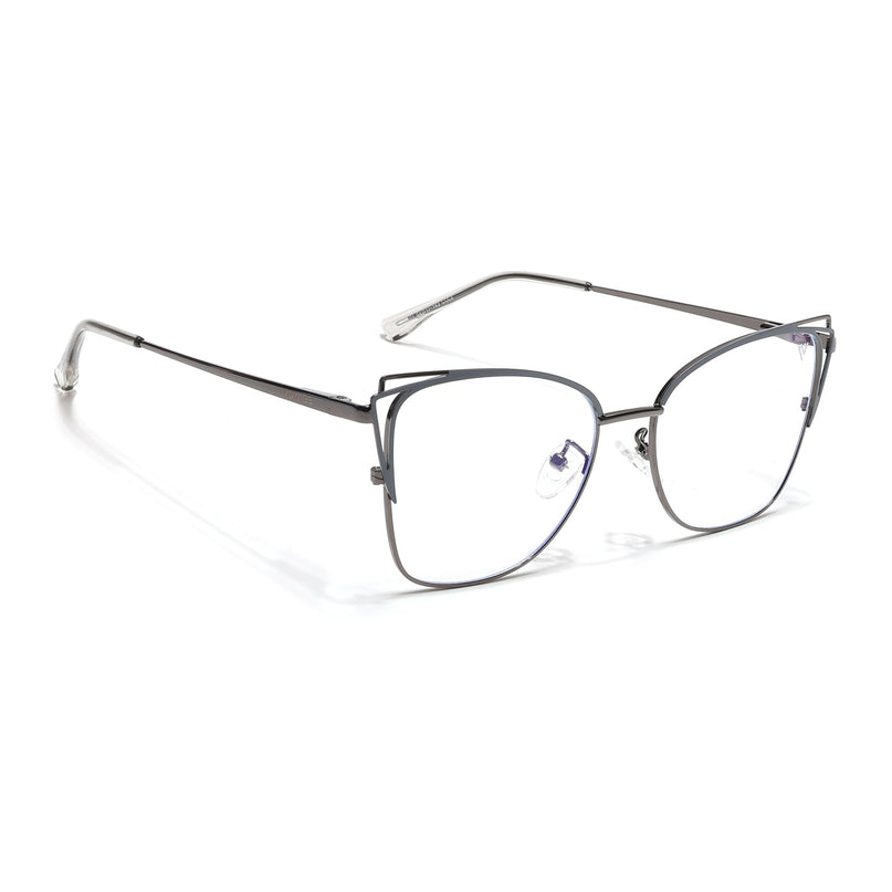 Voyage Glam Grey Cateye Eyeglasses for Women - MG6536-C2