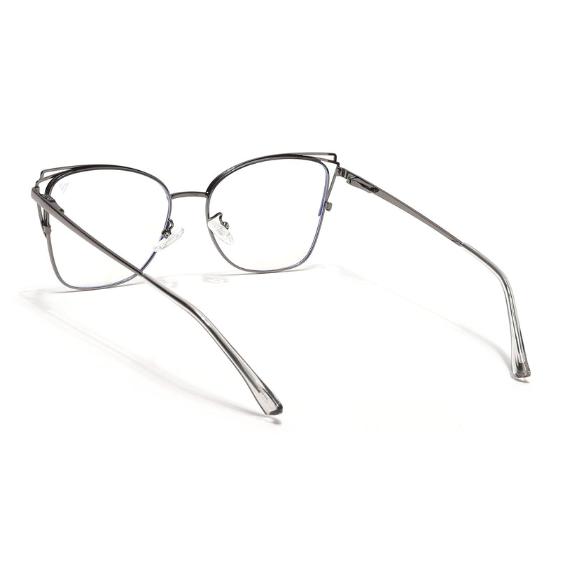 Voyage Glam Grey Cateye Eyeglasses for Women - MG6536-C2