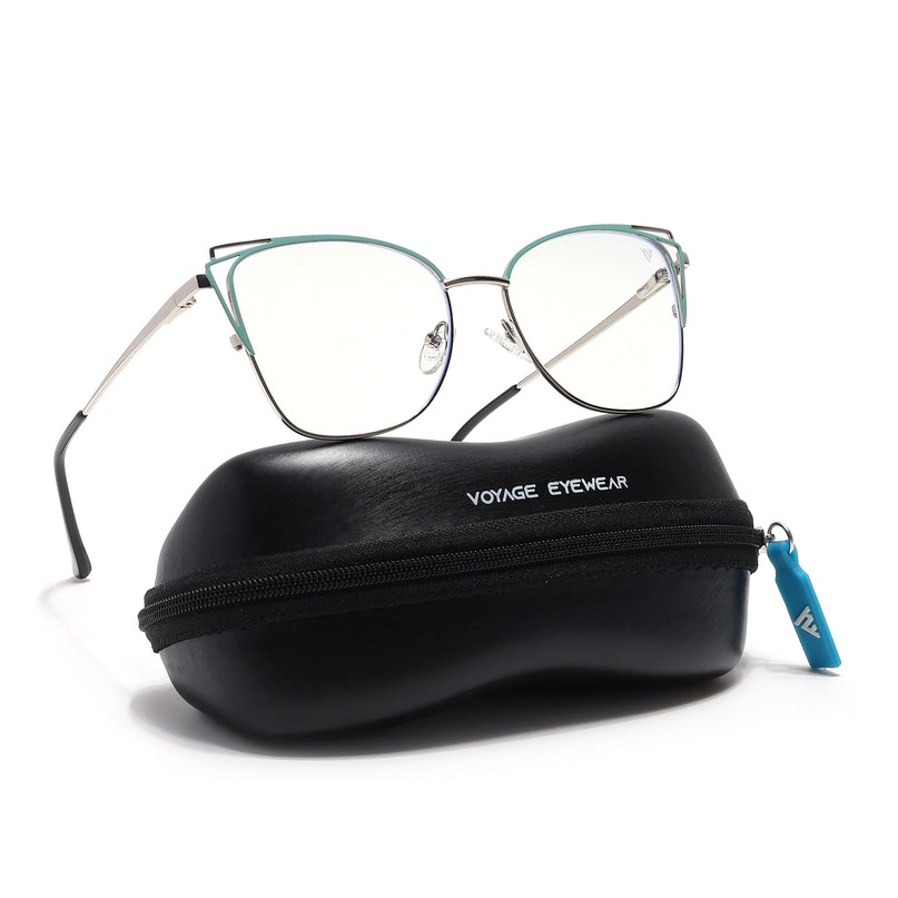 Voyage Glam Grey Cateye Eyeglasses for Women - MG6536-C2