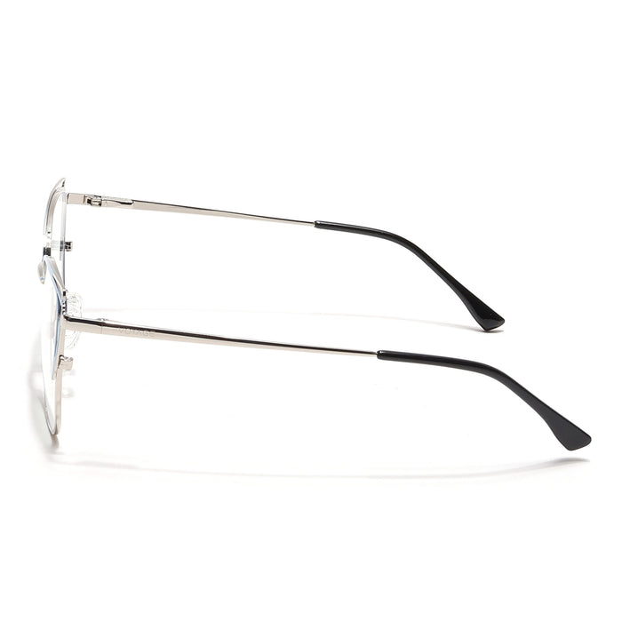 Voyage Glam Silver & Blue Cateye Eyeglasses for Women - MG6538-C4