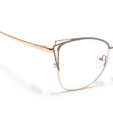 Voyage Glam Golden & Nude Cateye Eyeglasses for Women - MG6539-C5