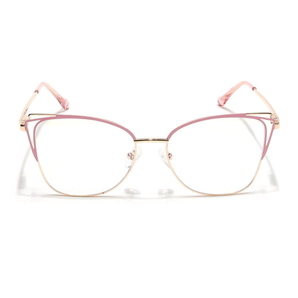 Voyage Glam Golden & Pink Cateye Eyeglasses for Women - MG6540-C6