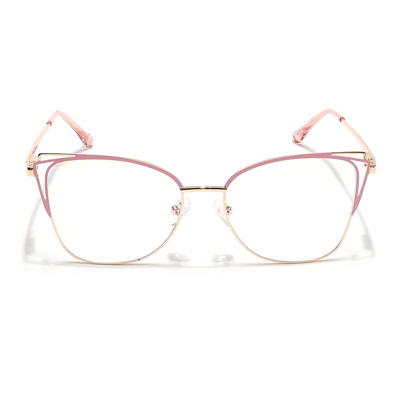 Voyage Glam Golden & Pink Cateye Eyeglasses for Women - MG6540-C6