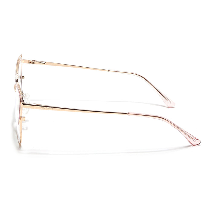 Voyage Glam Golden & Pink Cateye Eyeglasses for Women - MG6540-C6