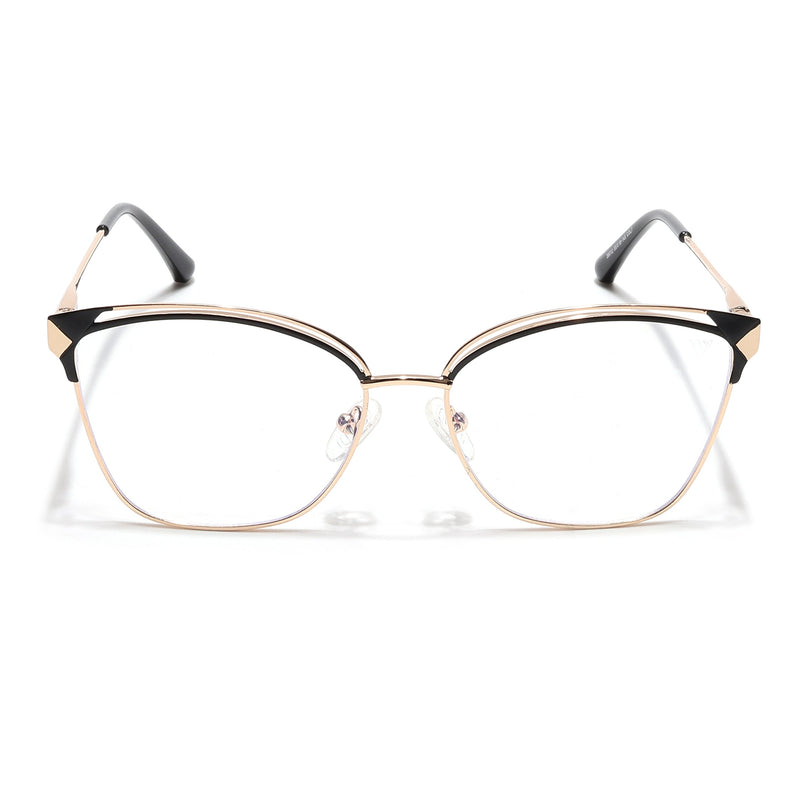 Voyage Glam Golden & Black Cateye Eyeglasses for Women - MG6542-C1