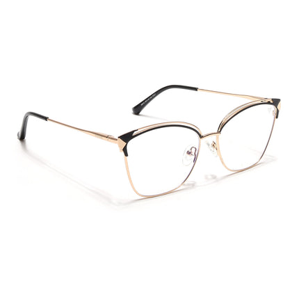 Voyage Glam Golden & Black Cateye Eyeglasses for Women - MG6542-C1
