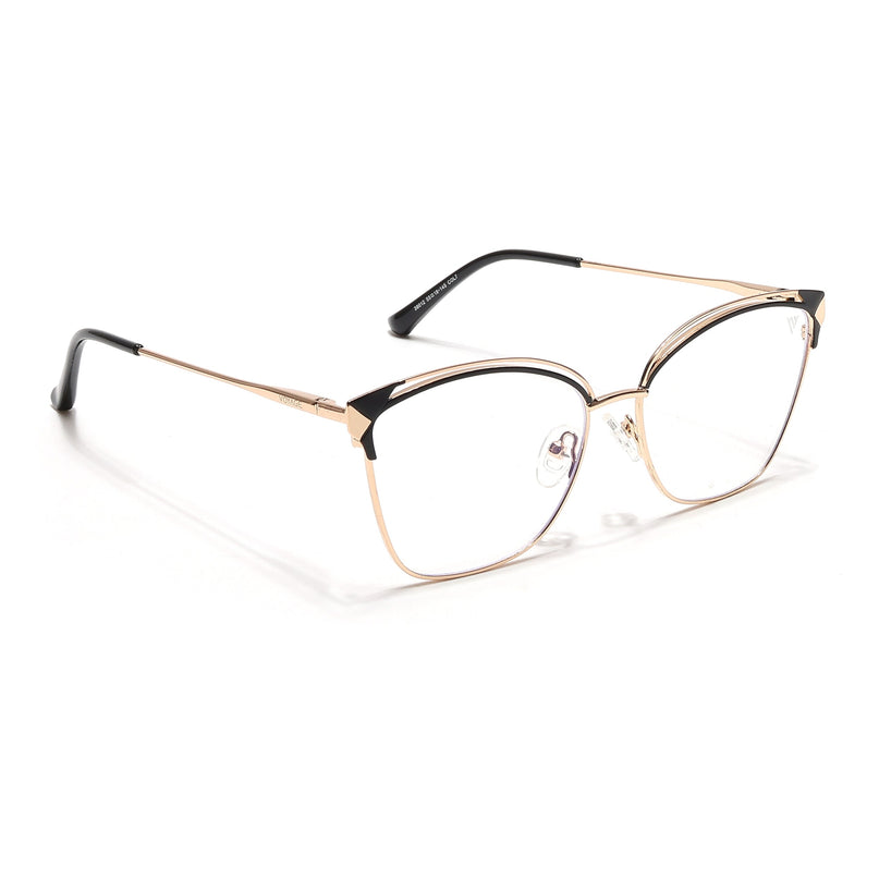 Voyage Glam Golden & Black Cateye Eyeglasses for Women - MG6542-C1