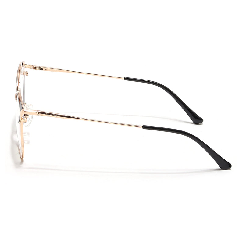 Voyage Glam Golden & Black Cateye Eyeglasses for Women - MG6542-C1