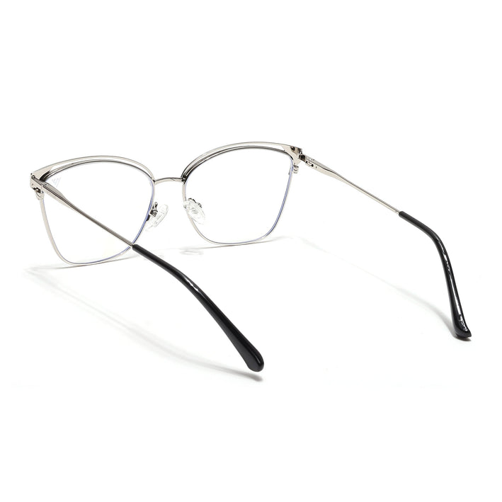 Voyage Glam Silver & Green Cateye Eyeglasses for Women - MG6543-C2