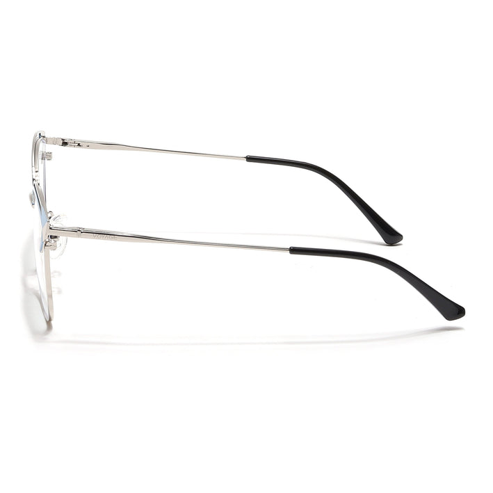 Voyage Glam Silver & Blue Cateye Eyeglasses for Women - MG6544-C3