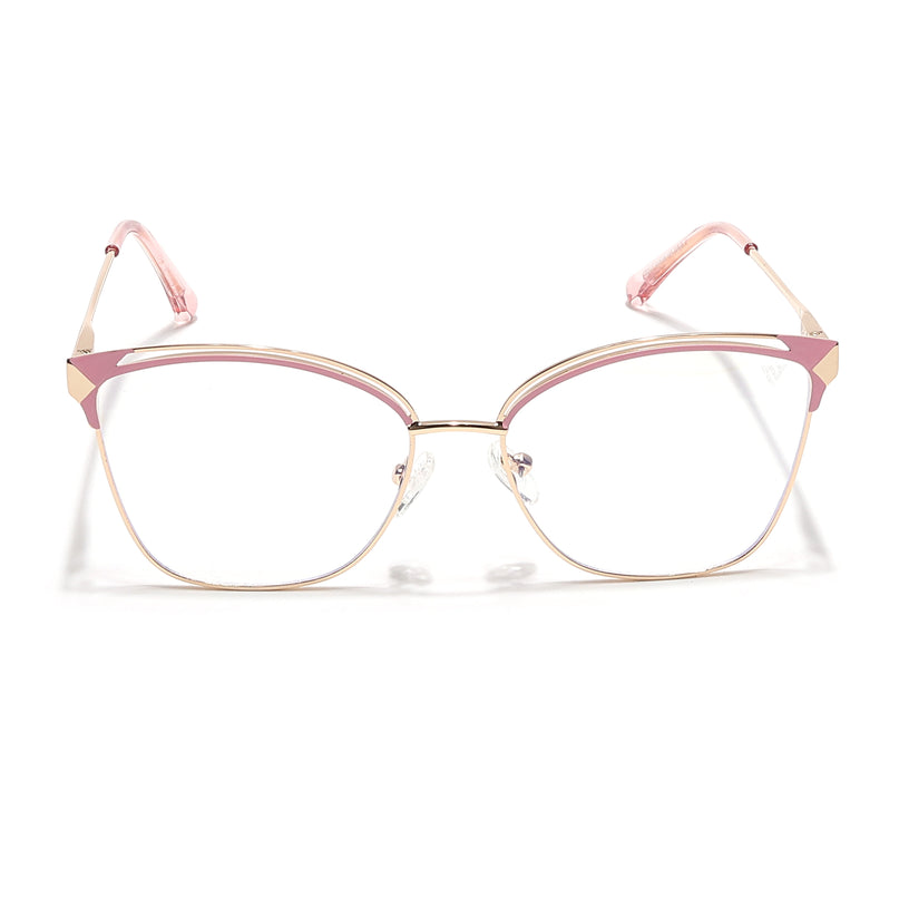Voyage Glam Golden & Pink Cateye Eyeglasses for Women - MG6546-C5