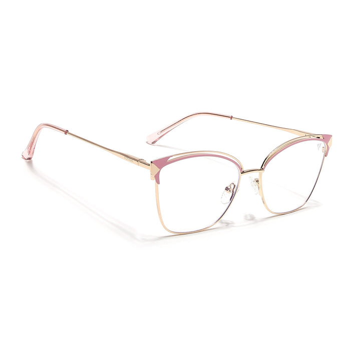 Voyage Glam Golden & Pink Cateye Eyeglasses for Women - MG6546-C5