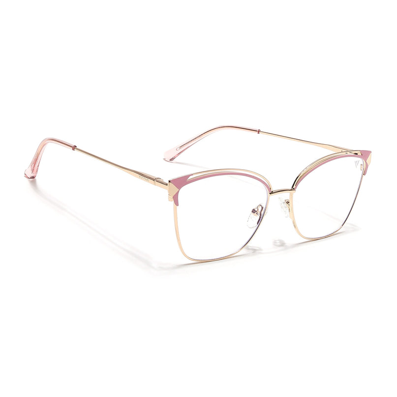 Voyage Glam Golden & Pink Cateye Eyeglasses for Women - MG6546-C5