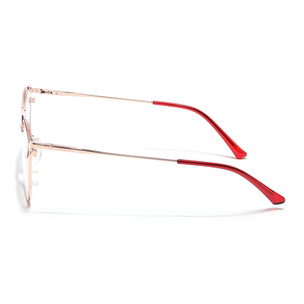 Voyage Glam Golden & Red Cateye Eyeglasses for Women - MG6547-C6